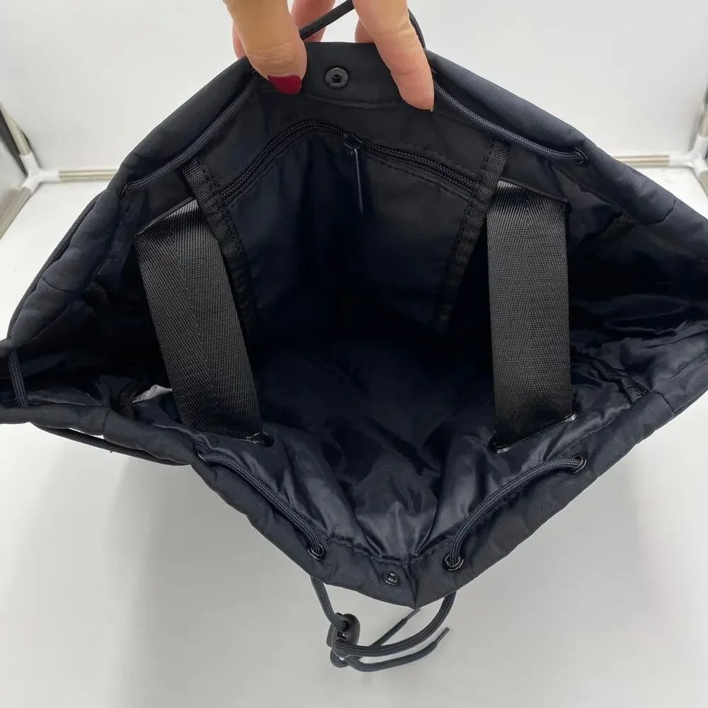 Beyond Yoga Black Drawstring Convertible Back Pack